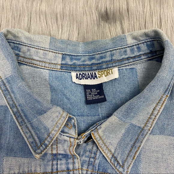 VTG Adriana Sport Denim Checked Set 3X / 16 - Picture 3 of 10